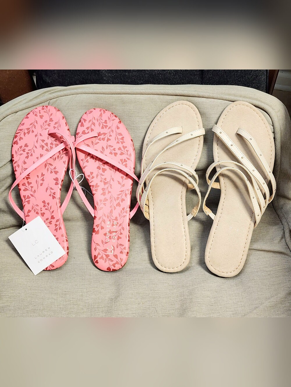 Bundle LC Lauren Conrad Women's Flip Flop Sandals  SIZE 9 M-L